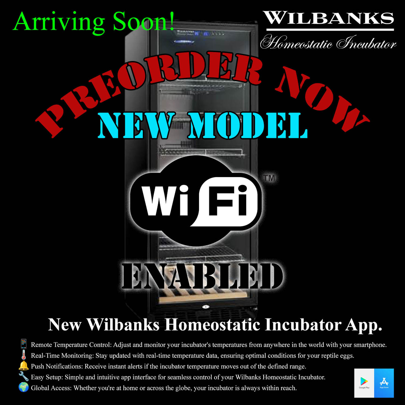 Wilbanks Homeostatic Incubator™  WH-380WIFI (Capacity - 29 Ball Python Clutches*)