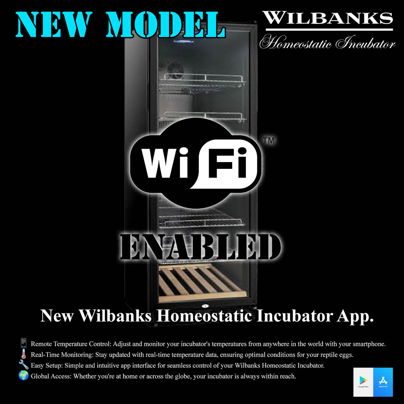 Wilbanks Homeostatic Incubator™  WH-380WIFI (Capacity - 29 Ball Python Clutches*)